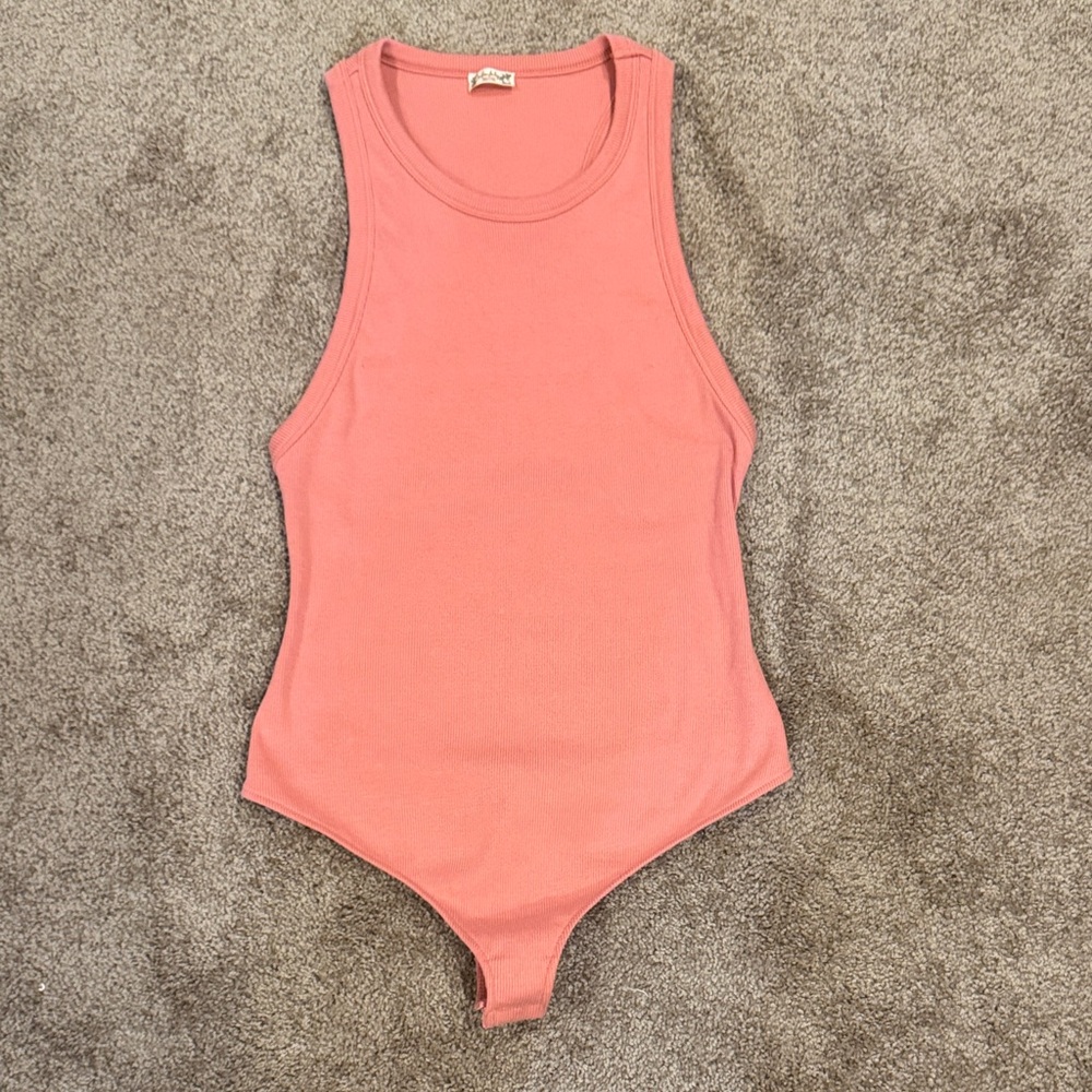 Coral Sleeveless Women's Bodysuit